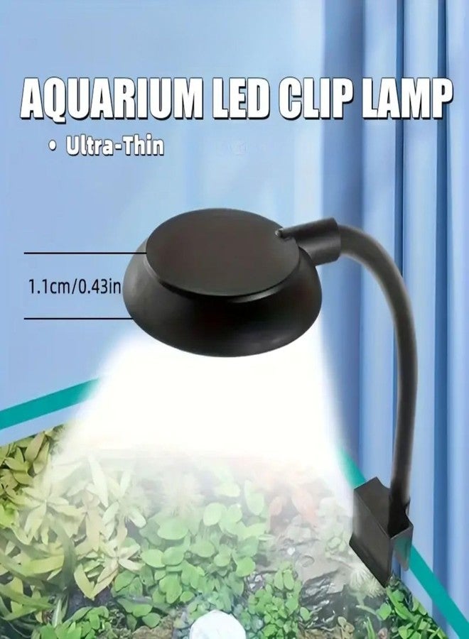 VAYINATO® E-380 | 5W Mini Clip-On LED Light | 360° Flexible Neck | Splash-Proof Lamp for Fish Bowls & 1 Ft Tanks | Compact Aquarium Lighting (Black) (WRGB) - Image 4